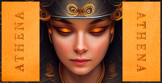 Athena goddess. Greek mythology. Goddess of war, civilization, wisdom, reason, intelligence, victory