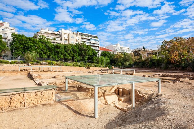 ATHENS, GREECE - OCTOBER 20, 2016: Aristotle Lycaeum or Lyceum was a temple dedicated to Apollo Lyceus. It was best known for the Peripatetic school of philosophy founded by Aristotle.