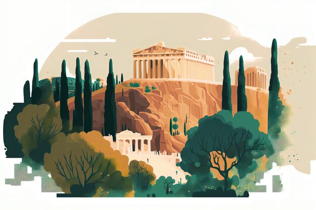 Photo athens' iconic parthenon and acropolis