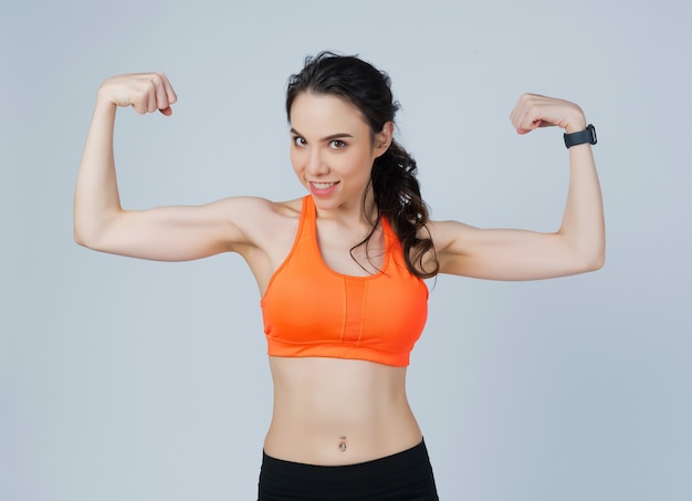 Athlete fitness woman posing