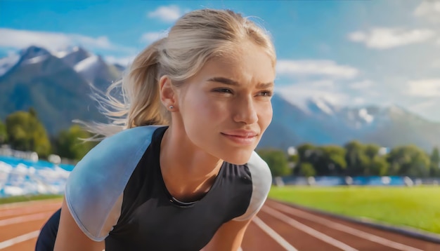 Athletes are getting ready to run on the track