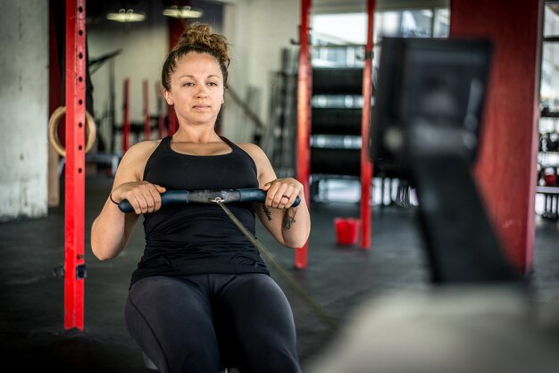 Athletes training in a cross-fit gym