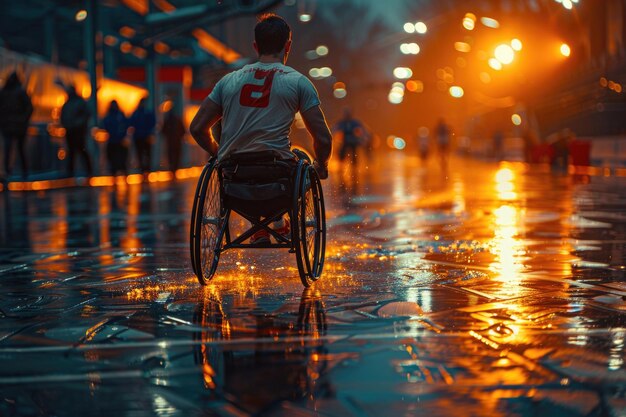 Photo athletes with disabilities competing in parasports showcasing resilience and skill