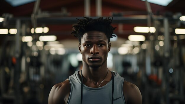 Athletic Excellence Young Black Athlete's Workout