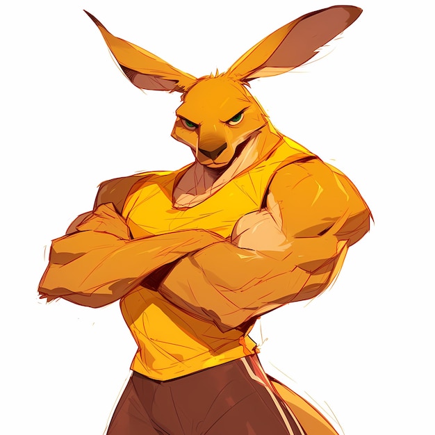 Athletic Kangaroo in Gold