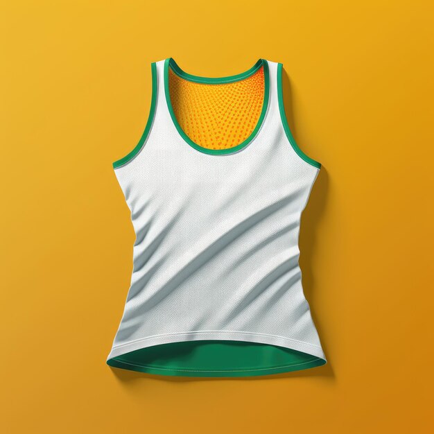 Athletic Tank Top on Orange Background Generative AI