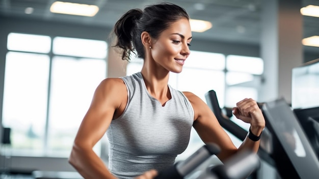 athletic woman doing cardio