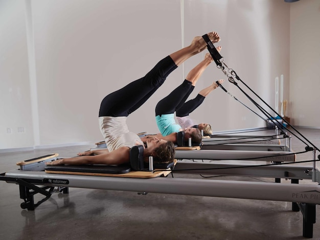 Athletic woman practicing gymnastics Ai generated