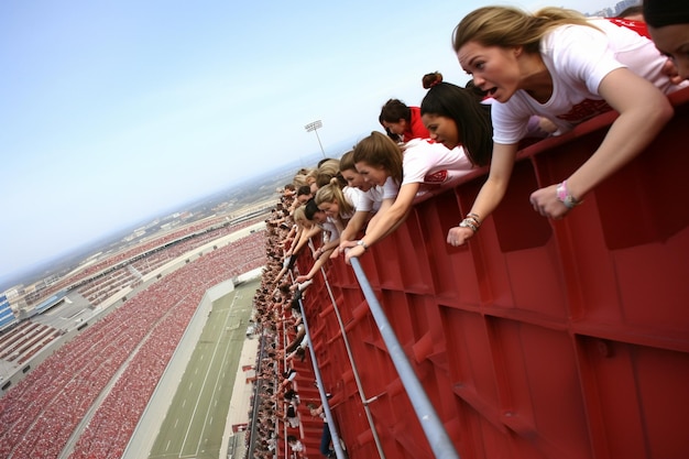 Foto le ragazze di atletica allo stadio fanno esercizi