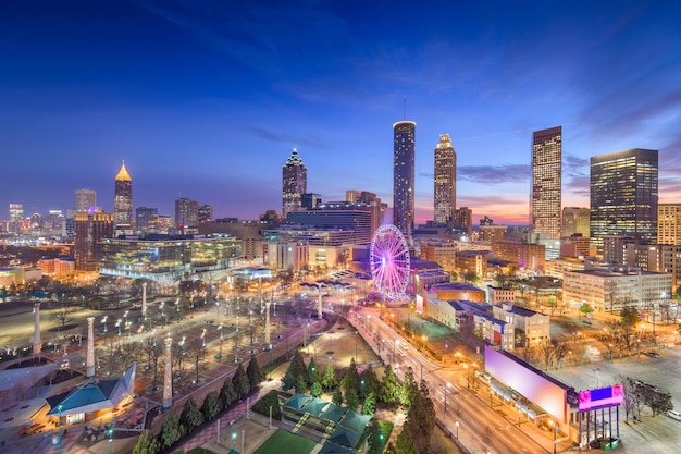 Photo atlanta georgia usa dawn skyline