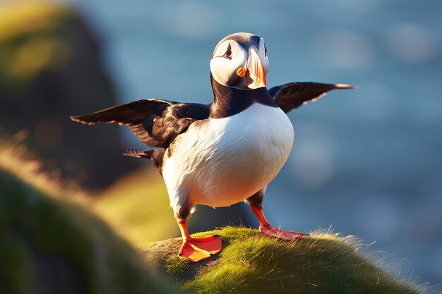 사진 대서양 파핀 (영어: atlantic puffin, common puffin) 은 아이슬란드와 노르웨이의 바다새의 일종이다.