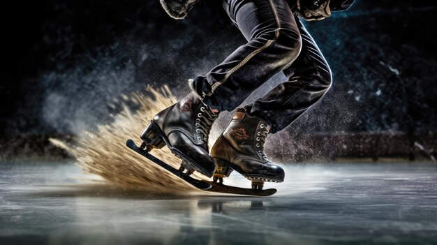 Atleten Hiel Drukken In Een Skate Generatieve AI