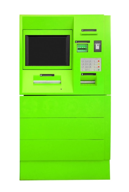 ATM 銀行現金自動預け払い機 緑