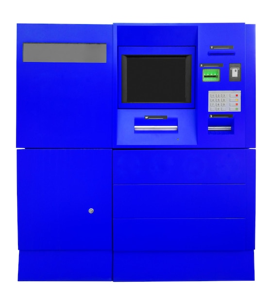 ATM Bank Geldautomaat blauw