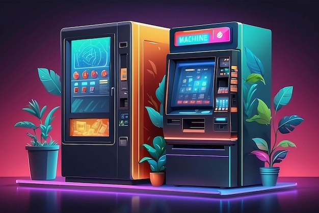 Atm machine concept illustration