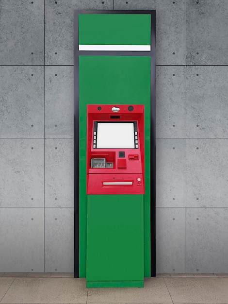 Atm Machine on concrete wall