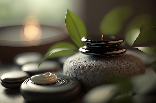 Atmosphere spa natural background Illustration AI Generative