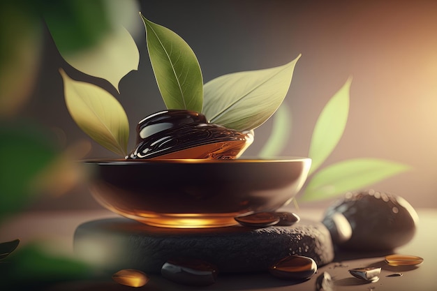 Atmosphere spa natural background Illustration AI Generative