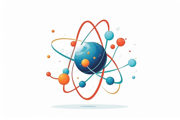 Photo atom illustration on a white background