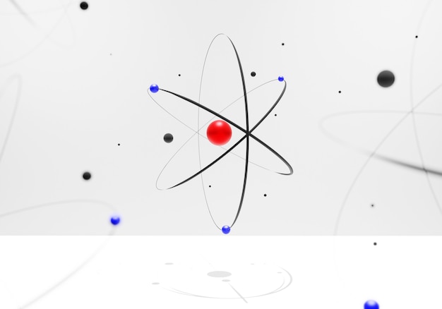 보케 효과가있는 Atom 모델