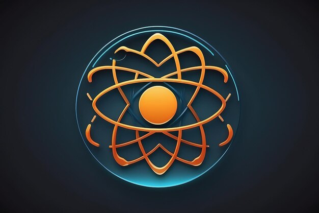 Photo atom sign icon