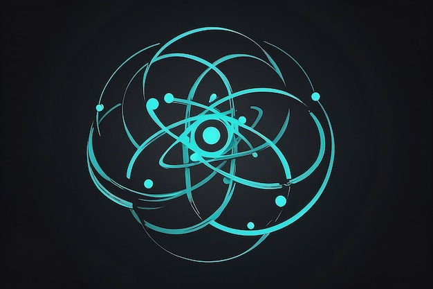 Photo atom sign icon