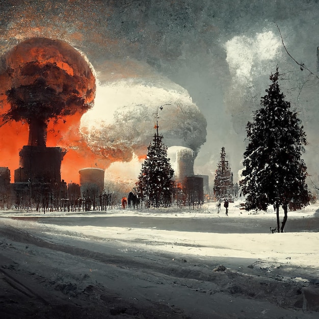 atomaire winter achtergrond