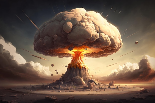 Atomic blast mushroom cloud