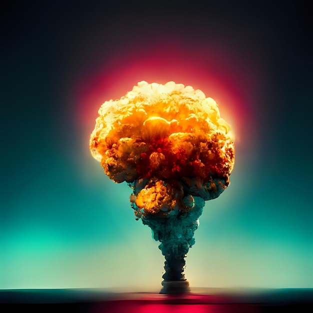 Взрыв атомной бомбы в небе