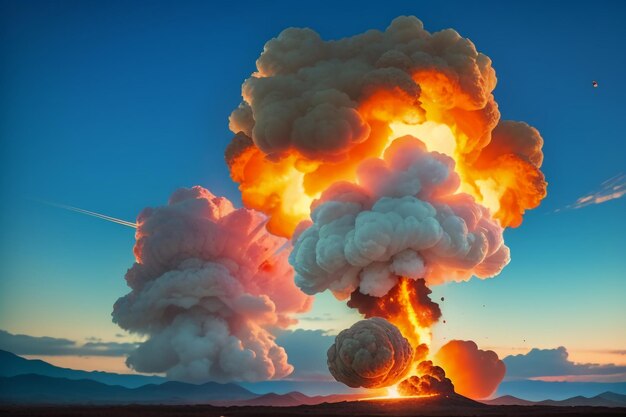 Atomic bomb hydrogen bomb nuclear bomb explosion mushroom cloud shock wave wallpaper background