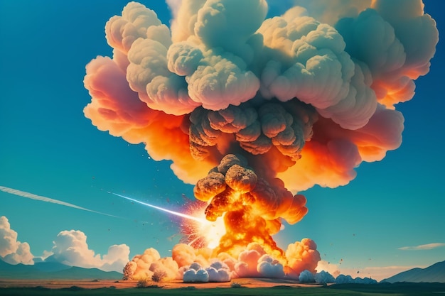 Atomic Bomb Hydrogen Bomb Nuclear Bomb Explosion Mushroom Cloud Shock Wave Wallpaper Background