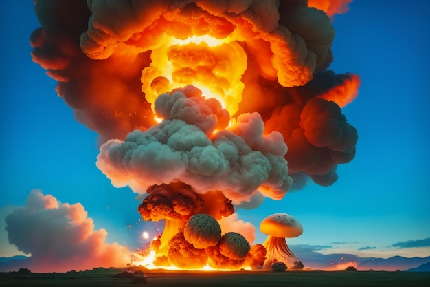 Atomic bomb hydrogen bomb nuclear bomb explosion mushroom cloud shock wave wallpaper background