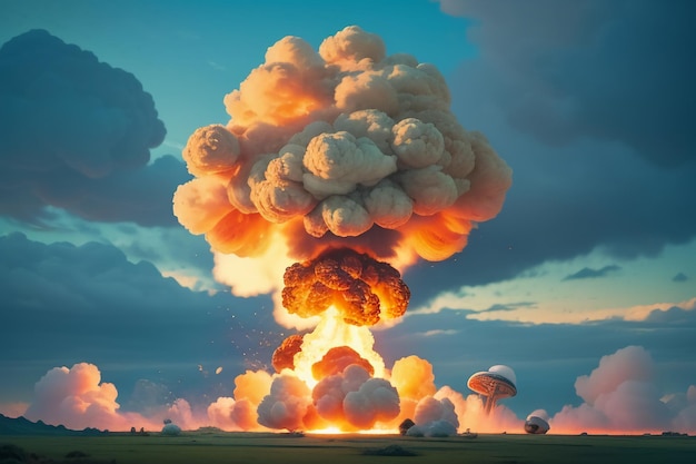 Atomic Bomb Hydrogen Bomb Nuclear Bomb Explosion Mushroom Cloud Shock Wave Wallpaper Background