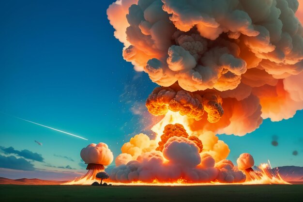 Atomic bomb hydrogen bomb nuclear bomb explosion mushroom cloud shock wave wallpaper background