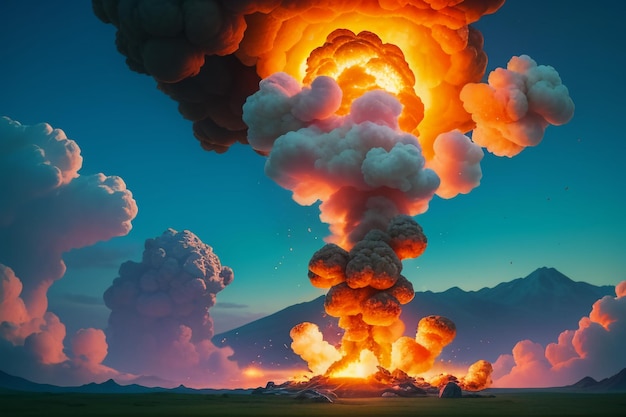 Atomic Bomb Hydrogen Bomb Nuclear Bomb Explosion Mushroom Cloud Shock Wave Wallpaper Background