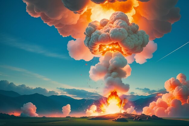 Atomic Bomb Hydrogen Bomb Nuclear Bomb Explosion Mushroom Cloud Shock Wave Wallpaper Background