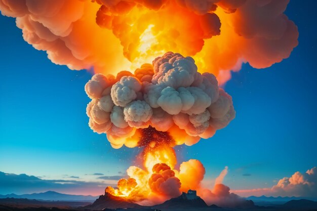 Atomic bomb hydrogen bomb nuclear bomb explosion mushroom cloud shock wave wallpaper background