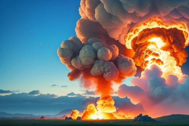 Atomic bomb hydrogen bomb nuclear bomb explosion mushroom cloud shock wave wallpaper background