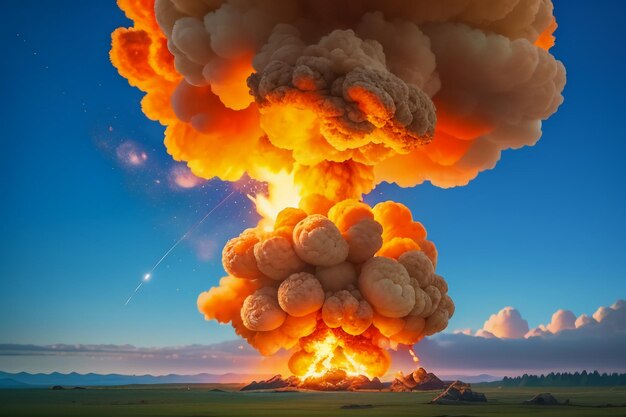 Atomic bomb hydrogen bomb nuclear bomb explosion mushroom cloud shock wave wallpaper background