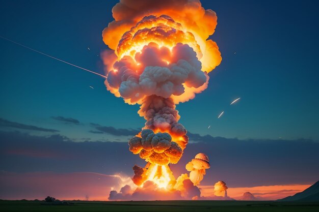 Atomic bomb hydrogen bomb nuclear bomb explosion mushroom cloud shock wave wallpaper background