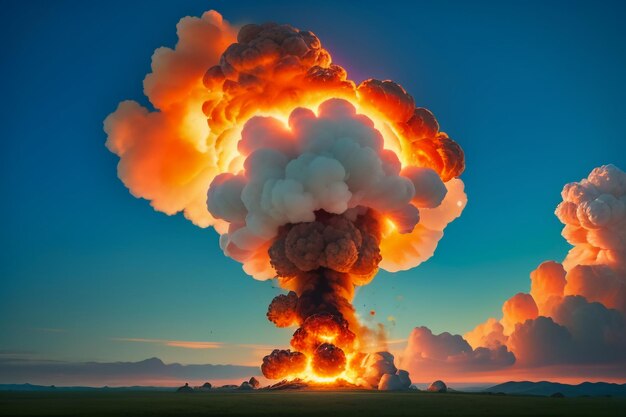 Atomic bomb hydrogen bomb nuclear bomb explosion mushroom cloud shock wave wallpaper background