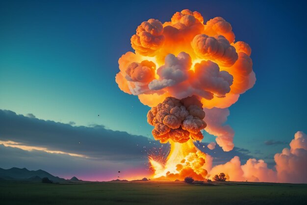 Atomic bomb hydrogen bomb nuclear bomb explosion mushroom cloud shock wave wallpaper background