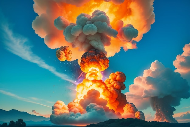 Atomic Bomb Hydrogen Bomb Nuclear Bomb Explosion Mushroom Cloud Shock Wave Wallpaper Background