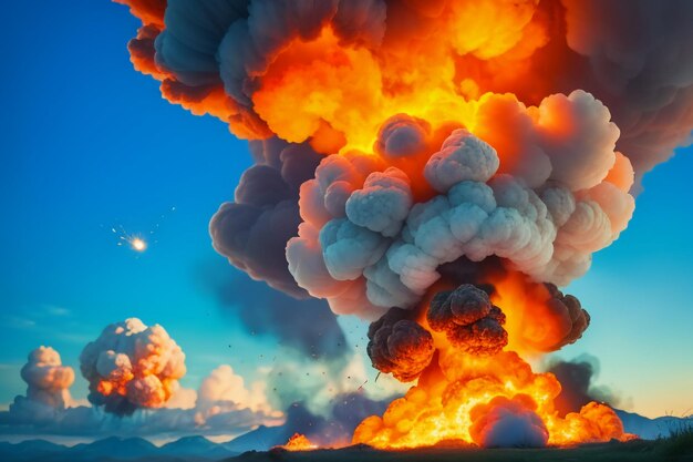 Atomic bomb hydrogen bomb nuclear bomb explosion mushroom cloud shock wave wallpaper background