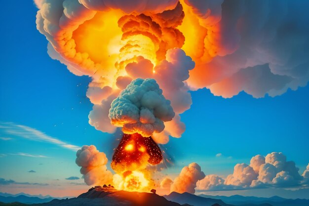 Atomic bomb hydrogen bomb nuclear bomb explosion mushroom cloud shock wave wallpaper background