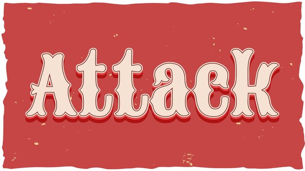 Photo attack vintage text