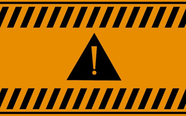 Attention sign background with triangle