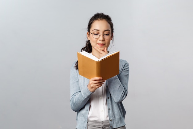 Attractive asian woman in glasses