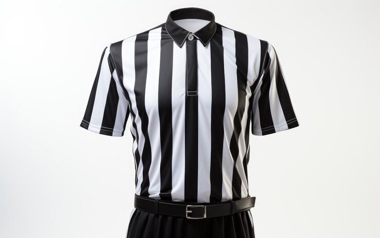 Attractive Basketball Referees Shirt and Pent Isolated on White Background