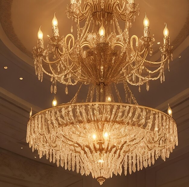 Photo attractive beautiful chandelier